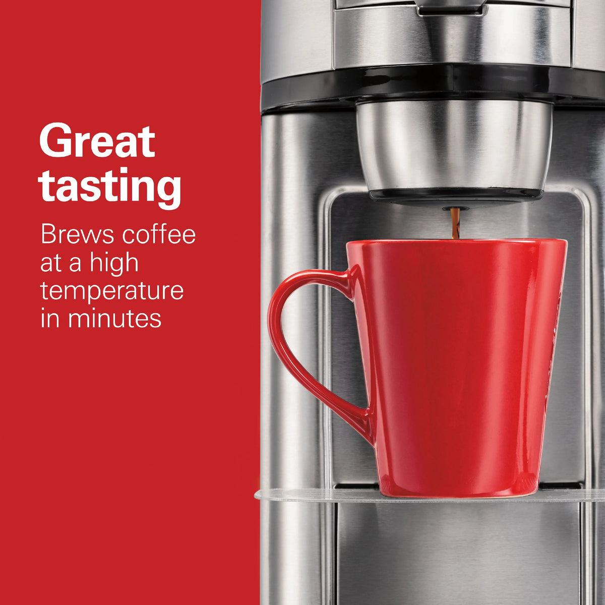 Single-Serve Coffee Maker, 14 oz., Stainless Steel G837