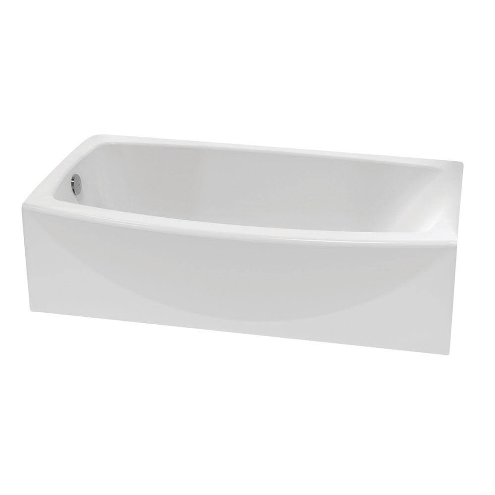 Left Drain Bathtub in Arctic White N5479