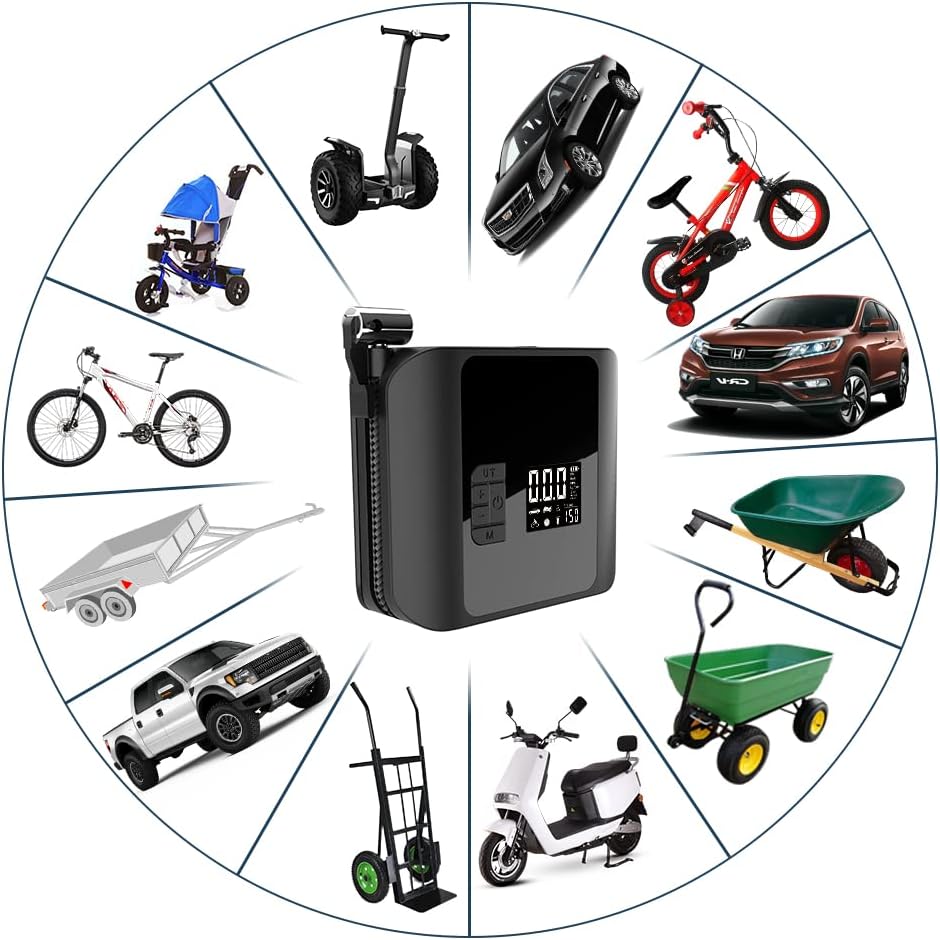 150PSI Cordless Tire Inflator Air Compressor with Digital Pressure Gauge J79760