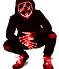 Halloween LED Mask Light Up Gloves and Glow Shoelaces O999588