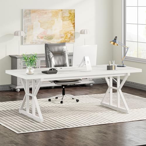 70.8 Inch Brown Black Executive Desk E274
