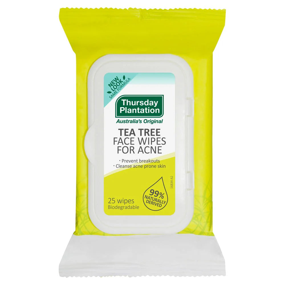 Tea Tree Face Wipes 25 Pack S24214