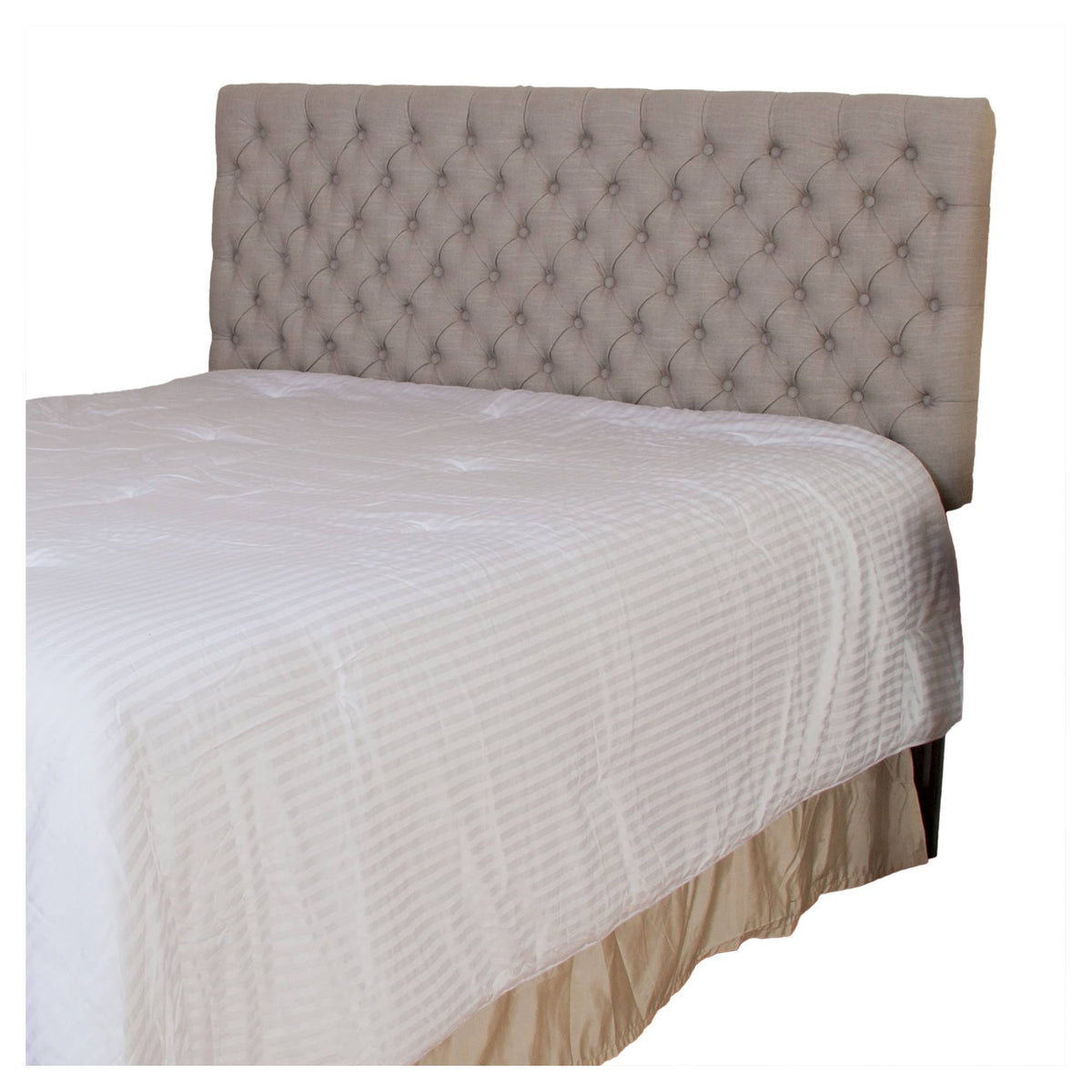 Light Beige Button Tufted Headboard King R869017