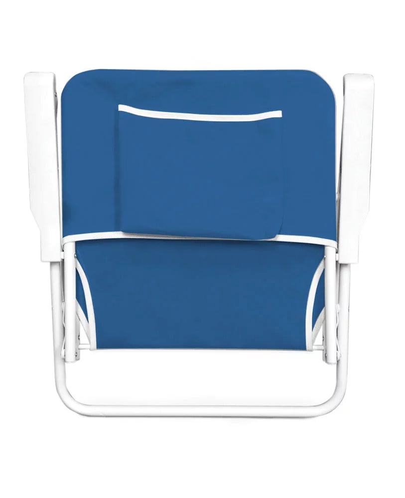 Folding Beach Chair Blue Stripes Z987