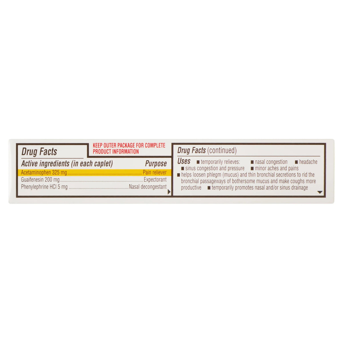 Maximum Strength Sinus Severe Congestion Relief Caplets, 20 Count S82794