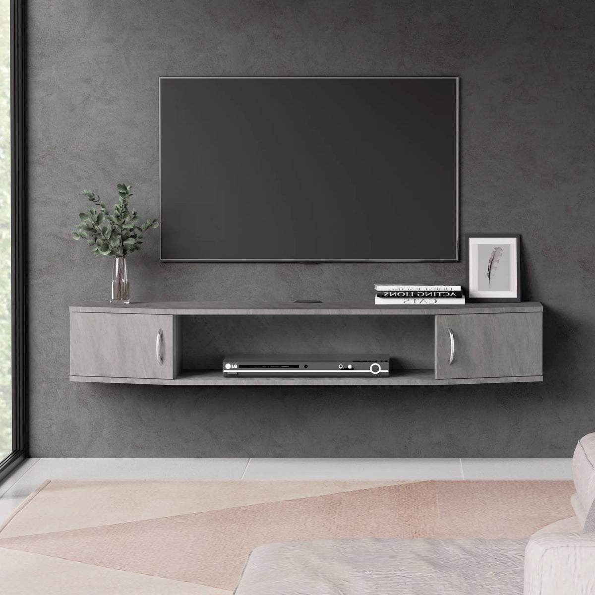 Gray Floating TV Stand U98763