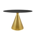 Oval Artificial Marble Metal Steel Dining Table E9954