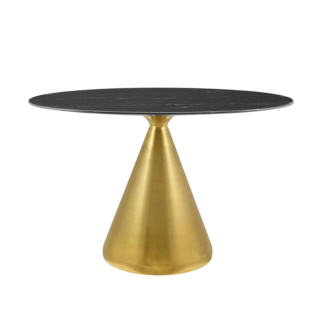 Oval Artificial Marble Metal Steel Dining Table E9954