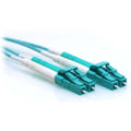 35M LC/LC Duplex 50/125 Multimode OM4 Fiber Patch Cable Aqua N151
