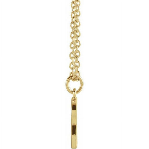18K Yellow Gold-Plated Sterling Silver Initial S Dangle 18" Necklace S23255