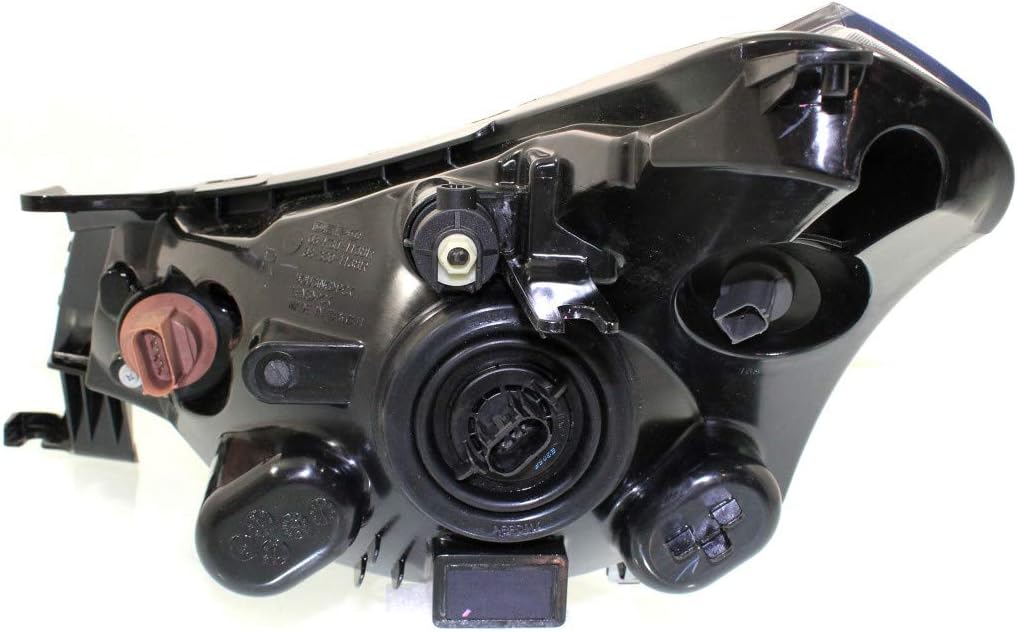 Passenger Side Black Bezel Headlight Assembly with Bulbs D7950