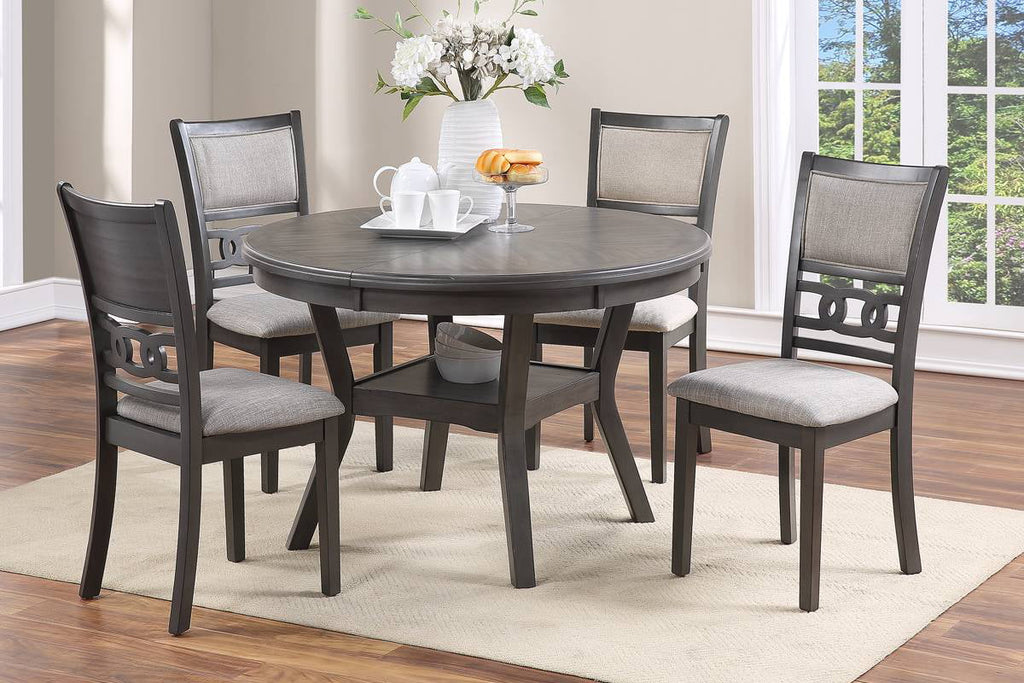 Set of 4 Grey Rubberwood Dining Chairs W8731