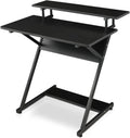 Black 3 Tier Z-Shape Computer Desk P779