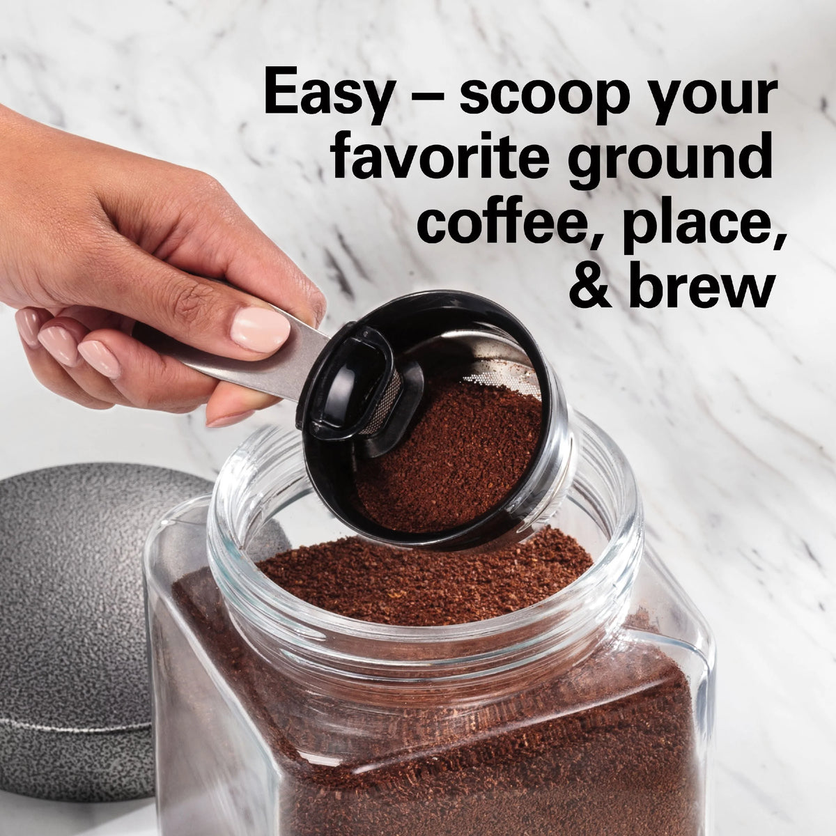 Single-Serve Coffee Maker, 14 oz., Stainless Steel G837