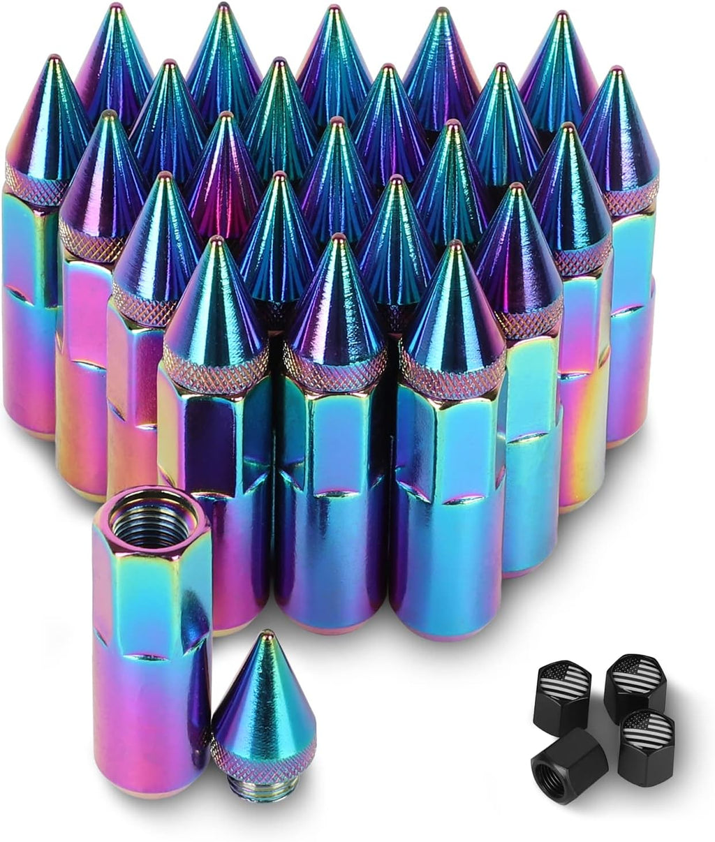 24 PCS Steel Spiked Lug Nuts (Neo Chrome) U938368