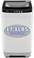 2.4 Cu.ft Portable Washing Machine with Glass Top-Load & Drain Pump A85317