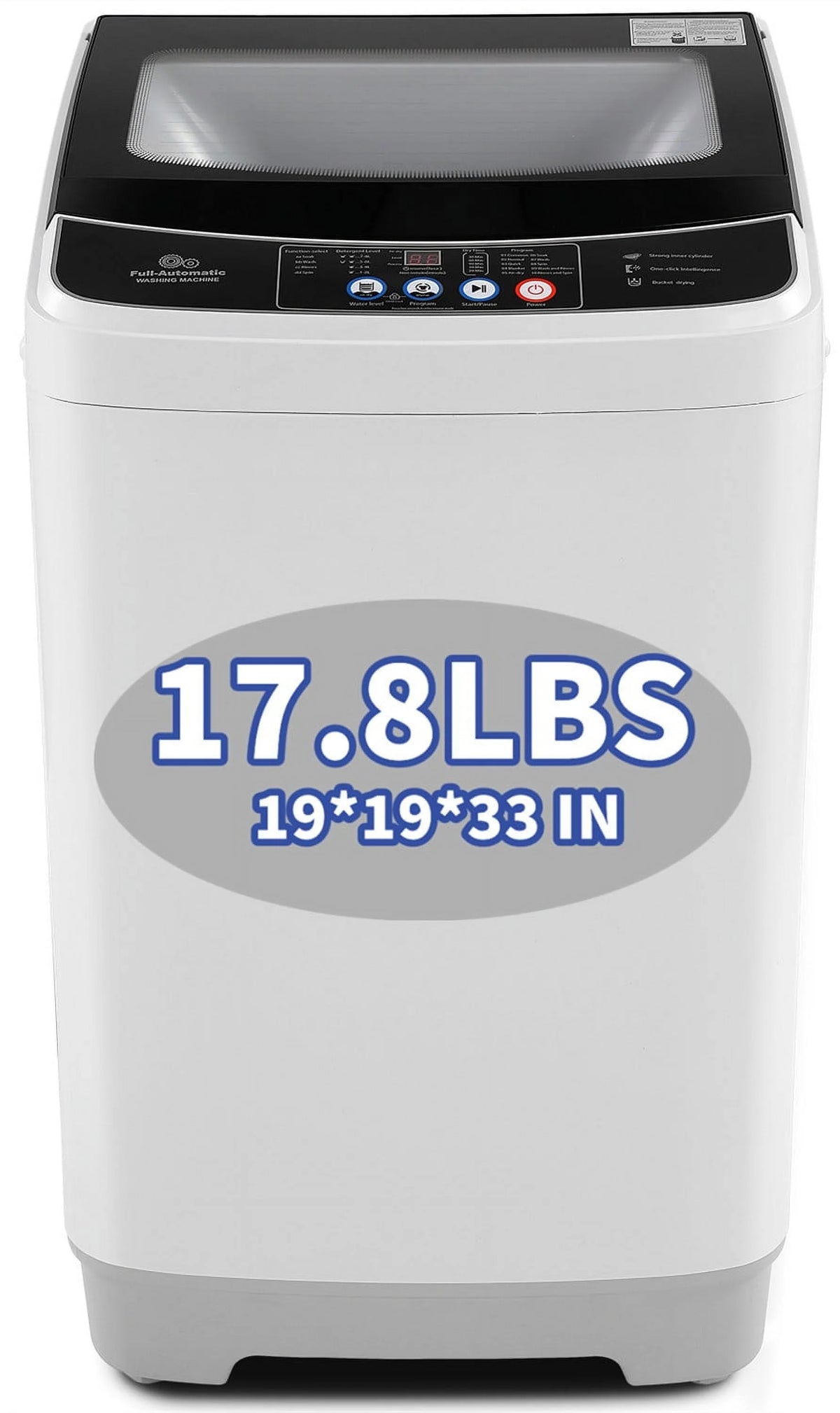 2.4 Cu.ft Portable Washing Machine with Glass Top-Load & Drain Pump A85317