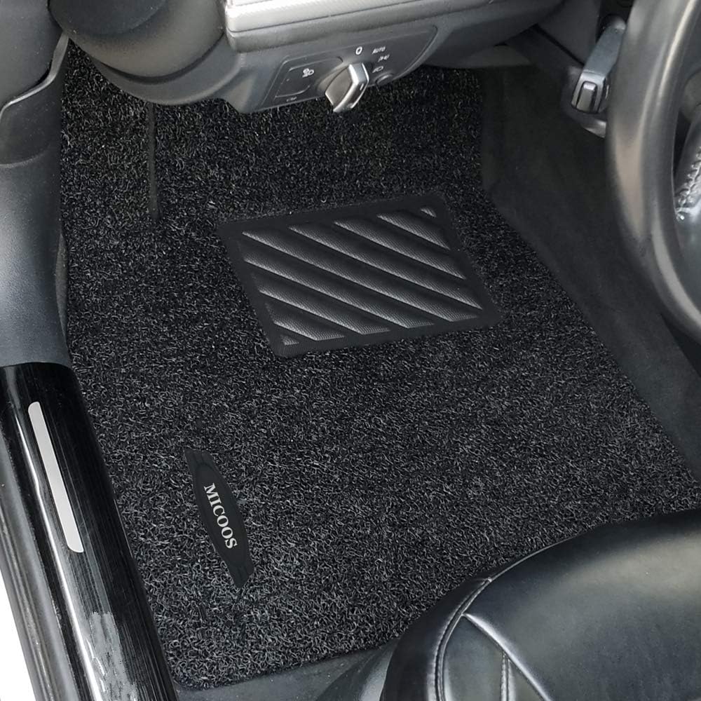 Black Waterproof Heavy Duty Car Floor Mat Set Pack of 2 B166283