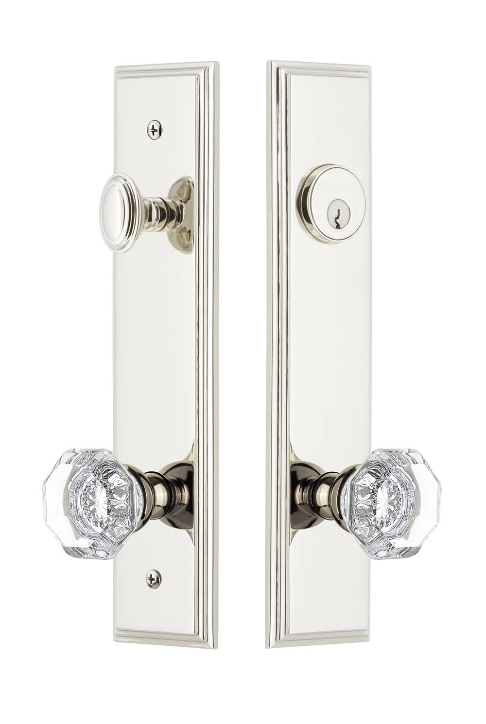 Polished Nickel Entry Set with Knob F85997