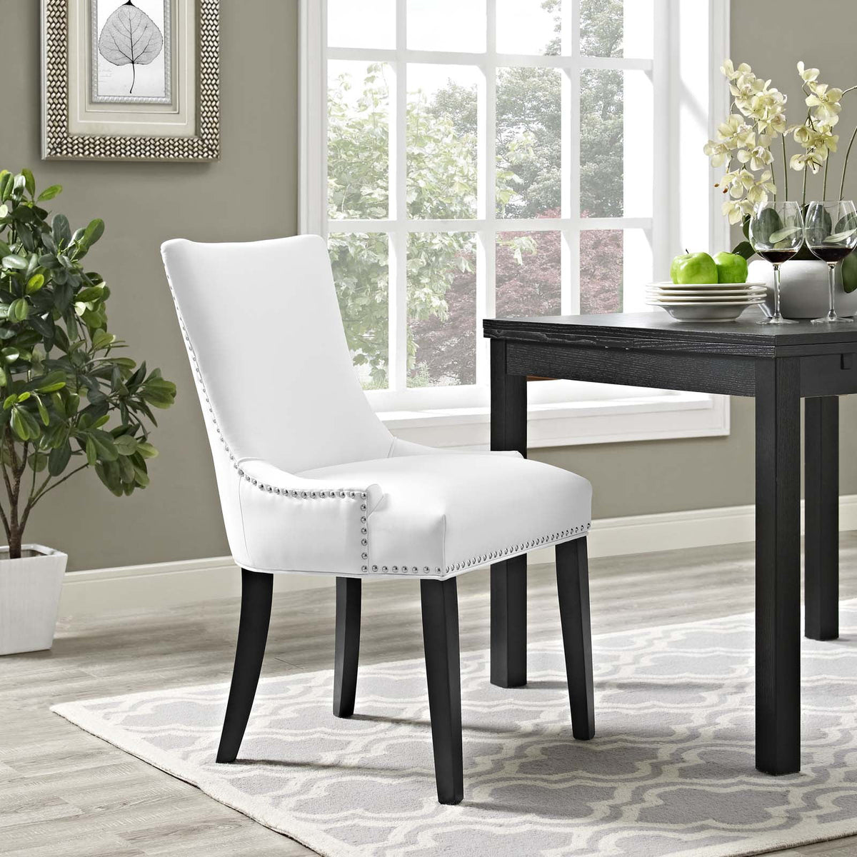 White Faux Leather Dining Chair H32220