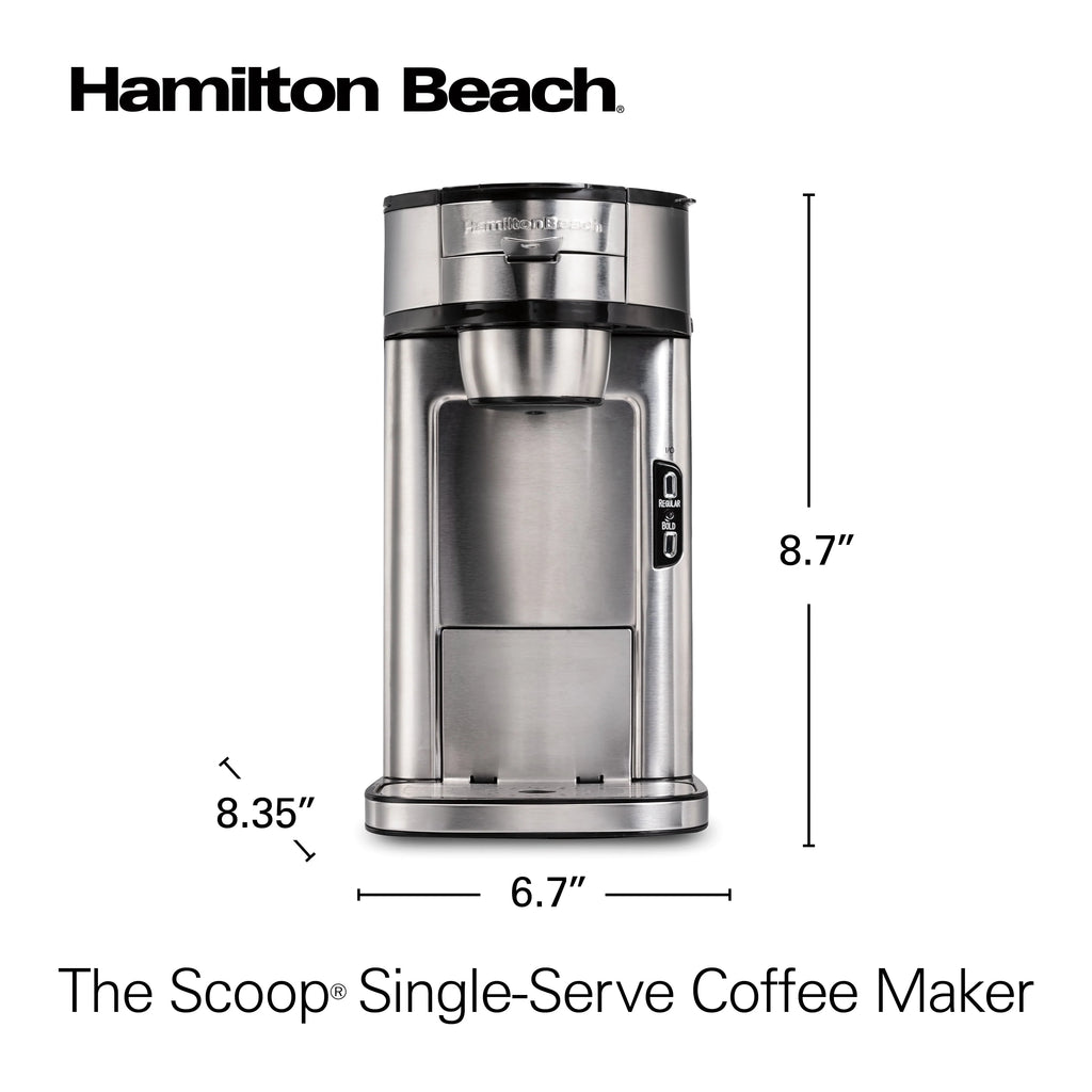 Single-Serve Coffee Maker, 14 oz., Stainless Steel G837