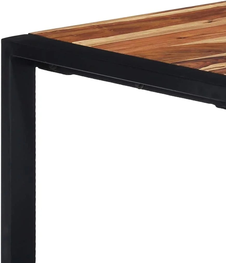 Rectangular Sheesham Wood Coffee Table with Steel Legs W297939