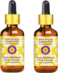 Pure Amyris Essential Oil with Glass Dropper Steam Distilled 100ml X 2 E626