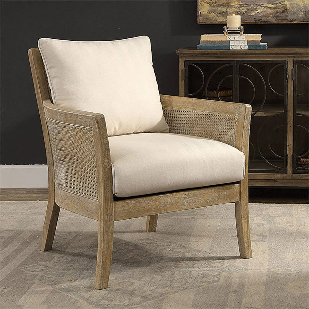 Off White Arm Chair A541876