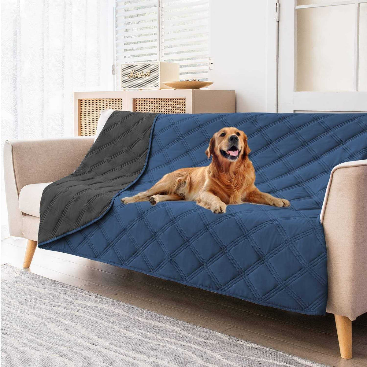 Waterproof Reversible Dog Bed Cover Pet Blanket D57897
