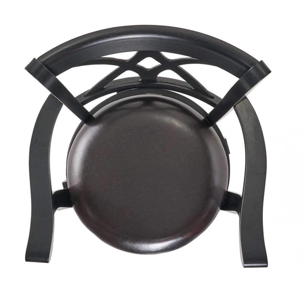 Black Bonded Leather Swivel Barstool G925