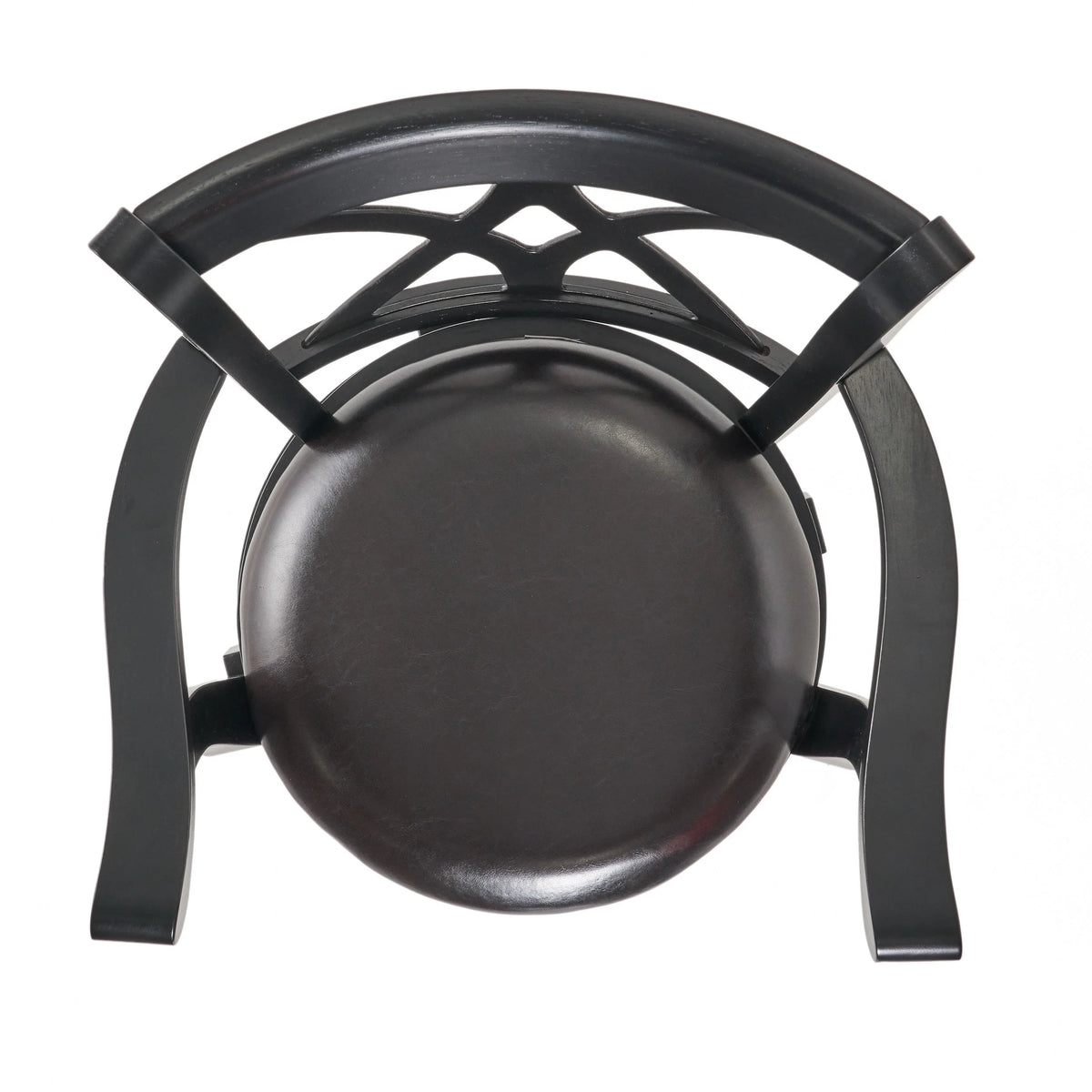 Black Bonded Leather Swivel Barstool G925