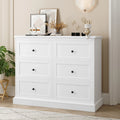 White 6 Drawer Wood Dresser X6134