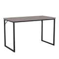 Gray Wood Grain Parsons Desk with Metal Frame X957