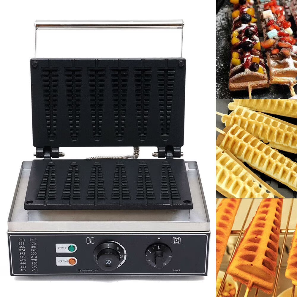 6pcs Non-stick Electric Stick Waffle Maker Machine V346483