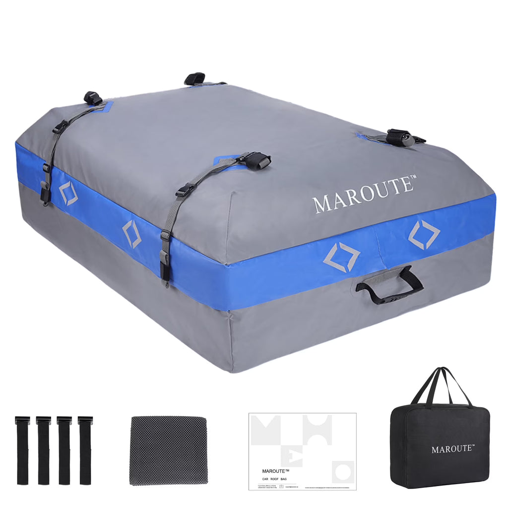 Rooftop Cargo Carrier Bag, 21 Cubic Feet Heavy Duty Waterproof Car Bag, 8 Door Hooks, Storage Bag Z265218