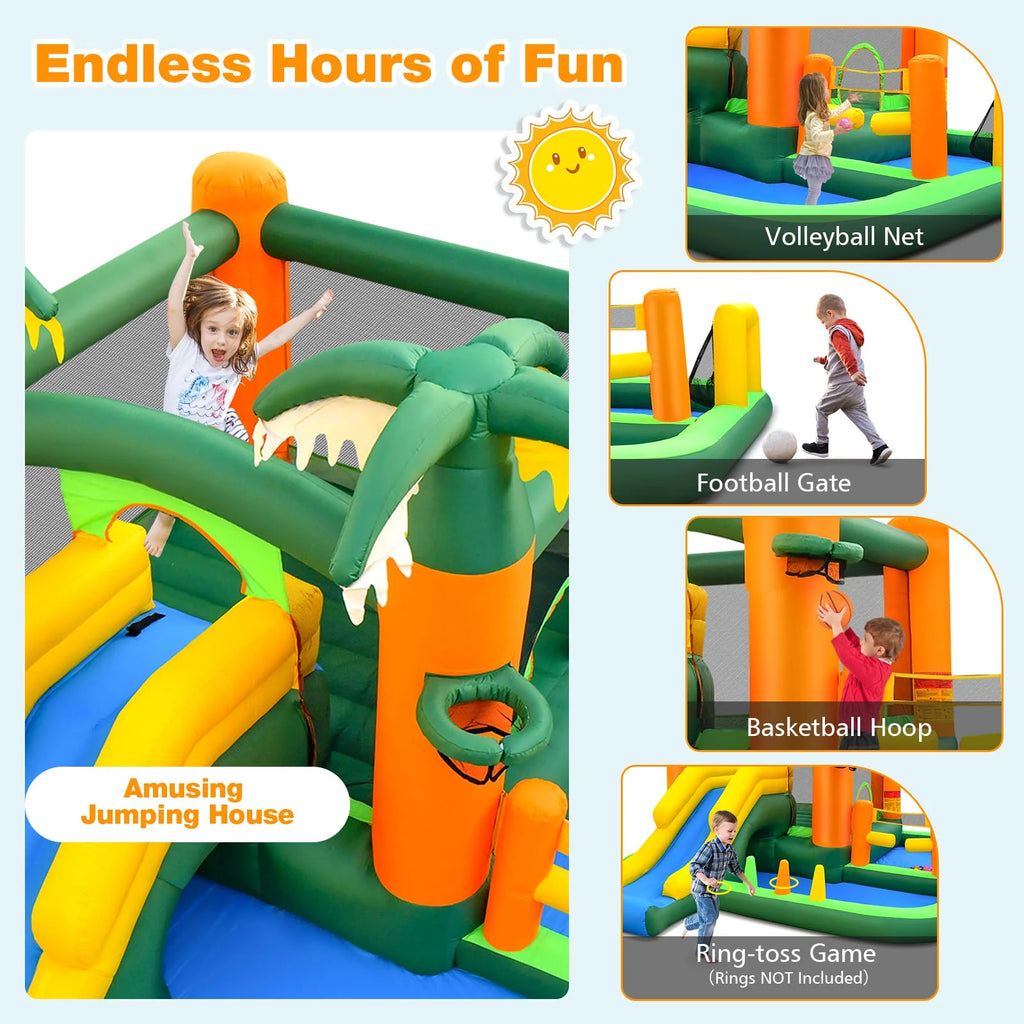 8-in-1 Inflatable Bounce Castle with Blower R787896