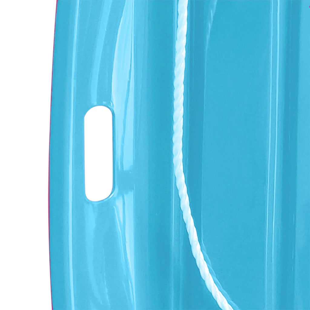 Blue Plastic Snow Toboggan Sled with Tow Rope H812