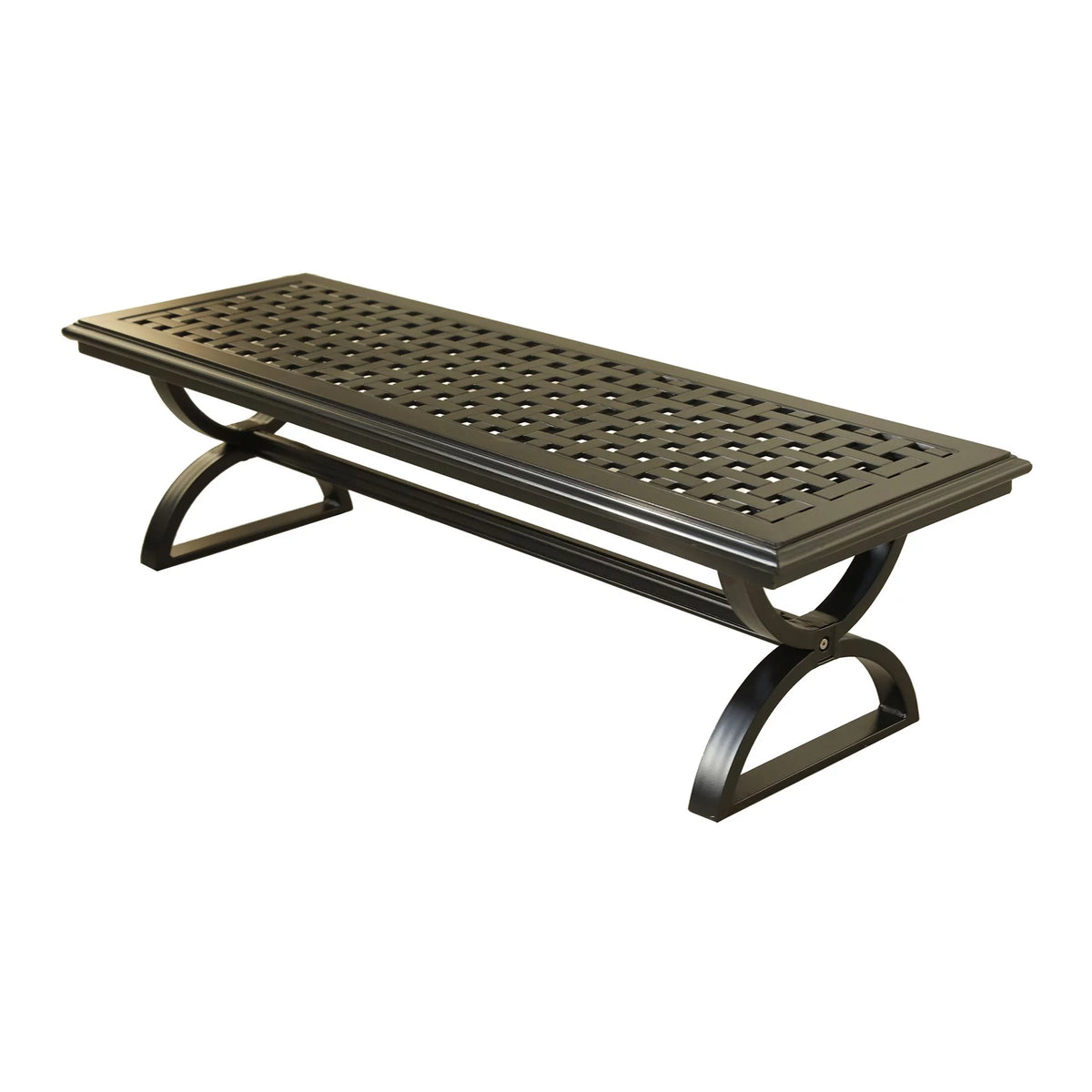 Aluminum Outdoor Dining Bench with Cushion O52287