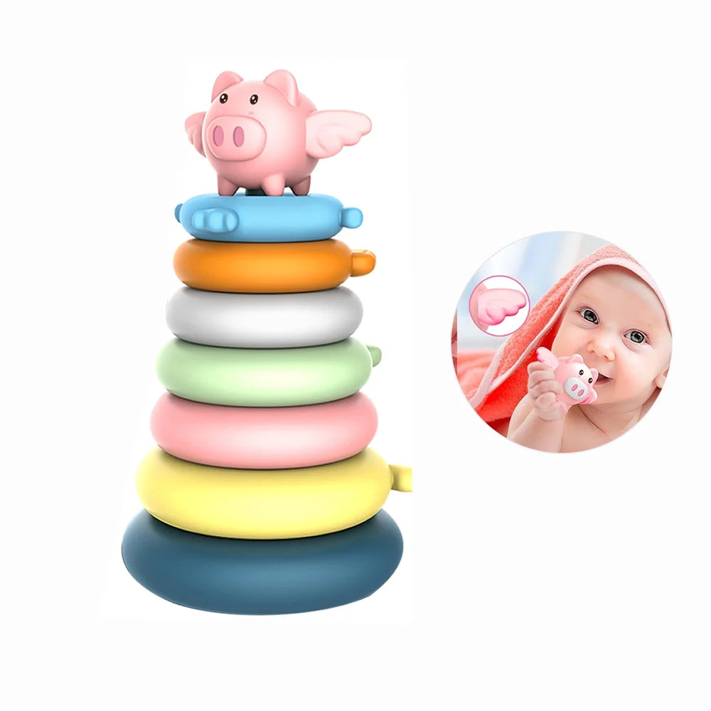 7 Rings Baby Stacking & Nesting Toys Montessori Baby Blocks R4123