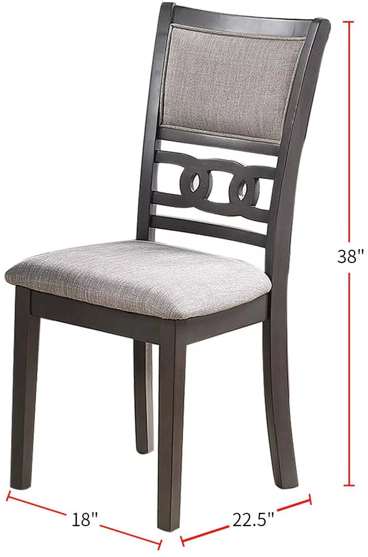 Set of 4 Grey Rubberwood Dining Chairs W8731