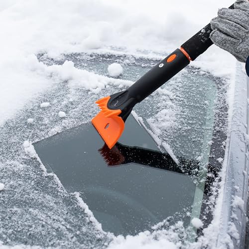 Extendable Snow Brush with Detachable Ice Scraper O130