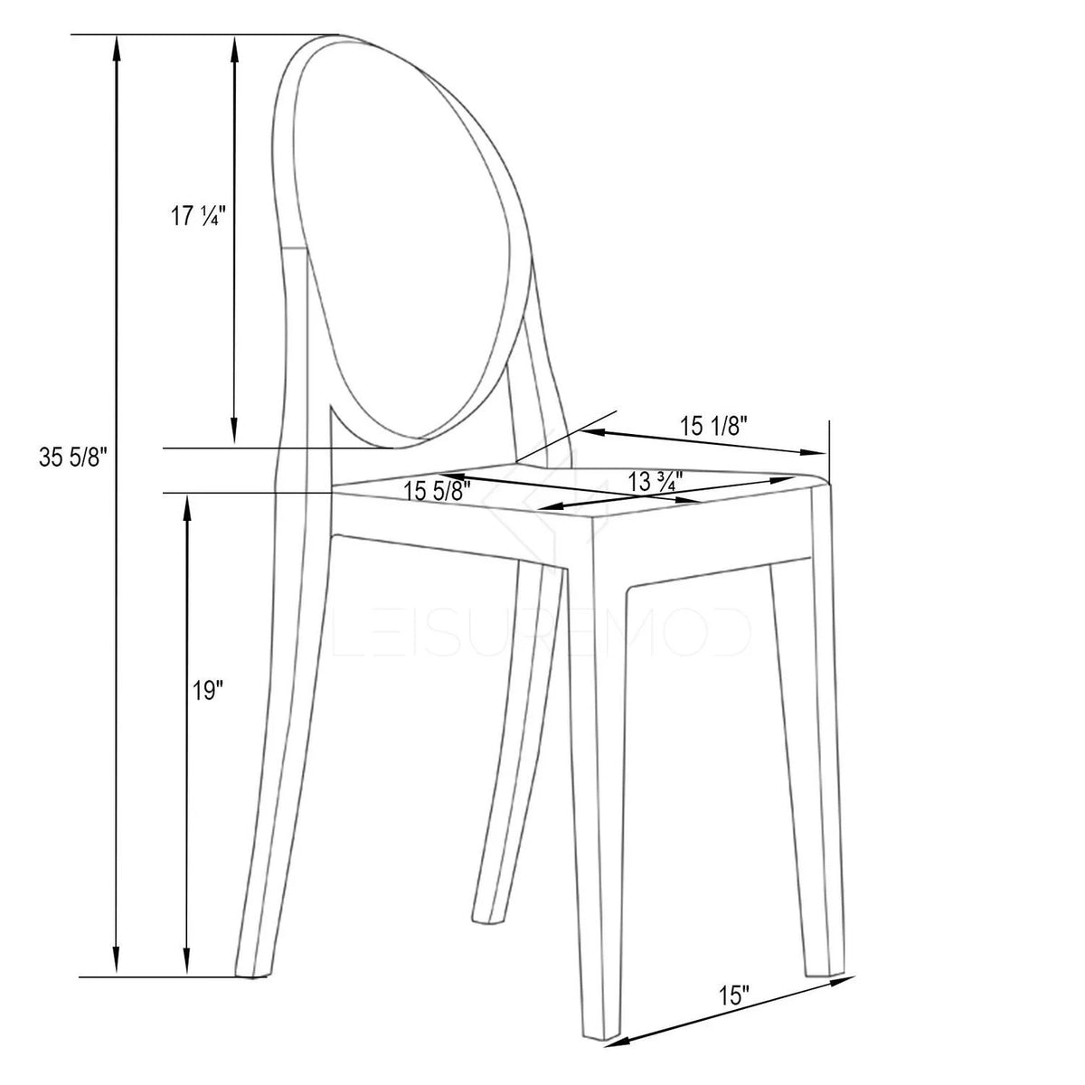 Acrylic Modern Chair Set of 2 X13936