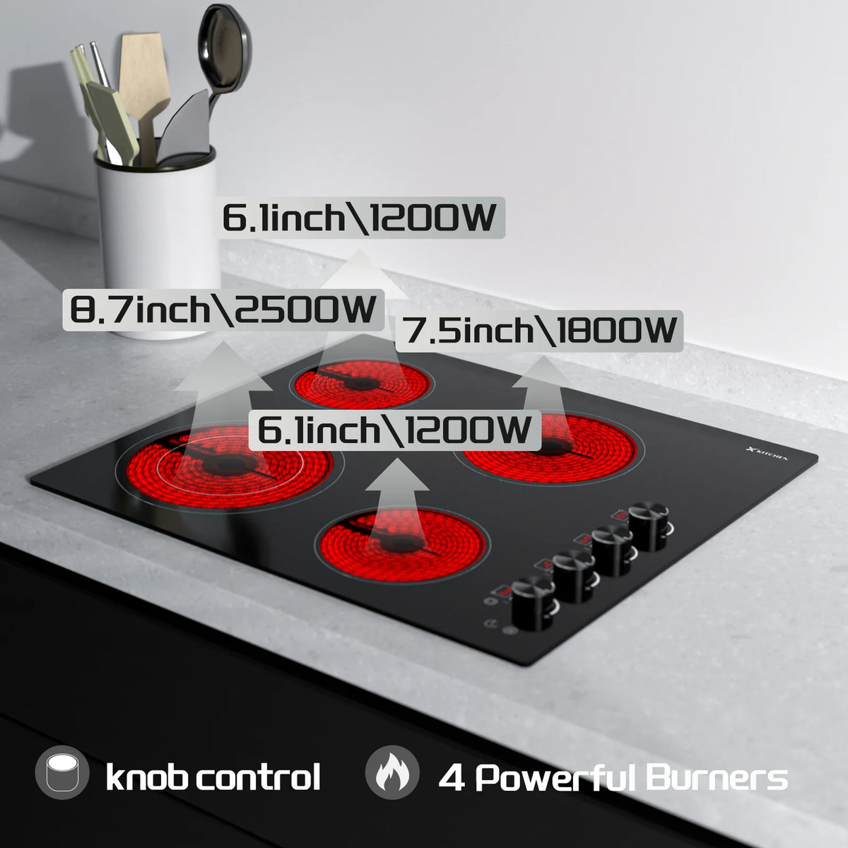24 Inch 4 Burners Electric Cooktop U90327