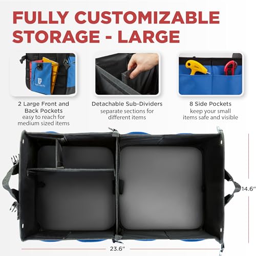 Truck Bed Organizer, Expandable Foldable Cargo Organizer X498