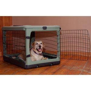 Medium Steel Dog Crate with Pad B364