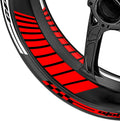 17 Wheel Rim Decals Stickers Stripes Red Pack of 2 Z549