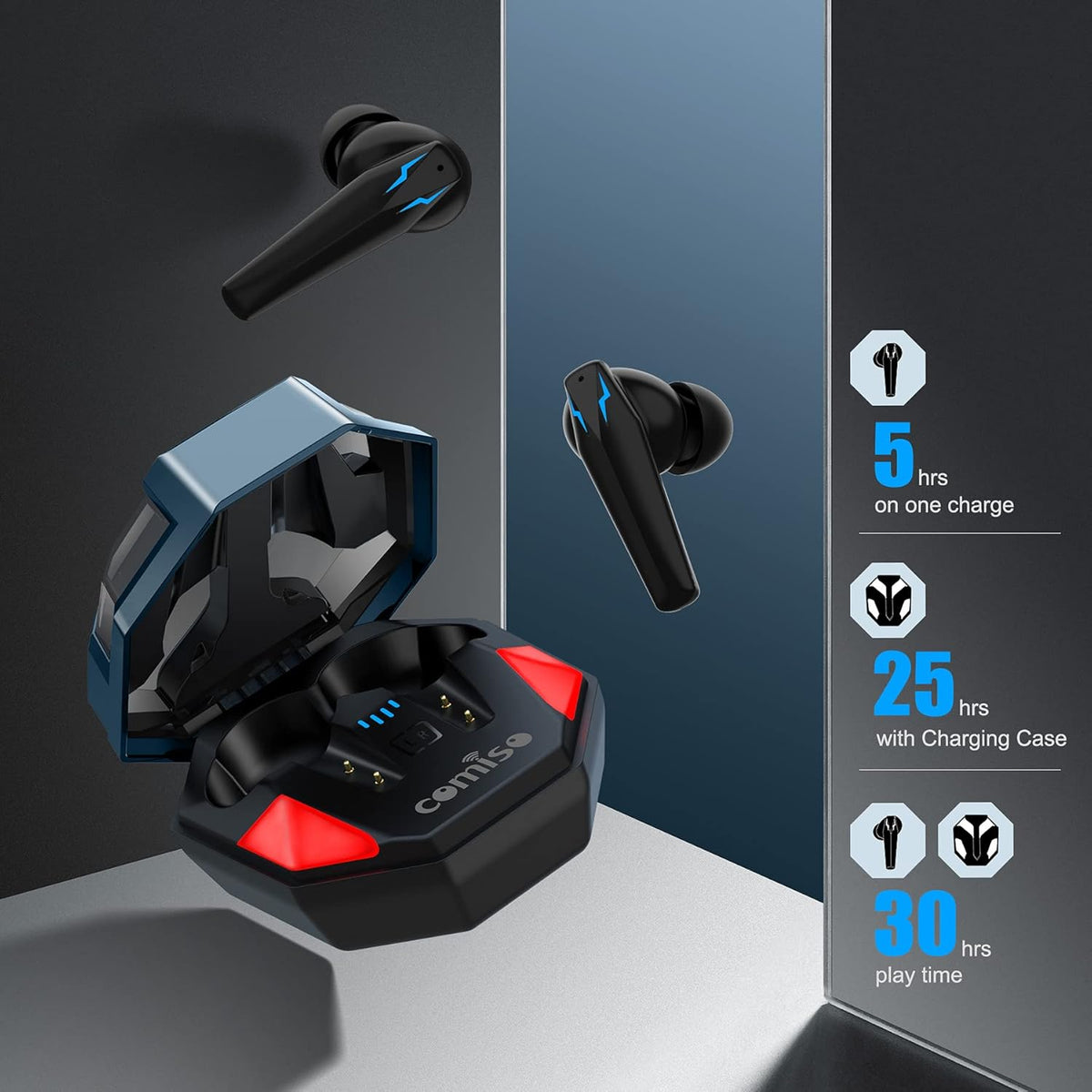 Wireless Earbuds Bluetooth in-Ear Headphone with Microphone Pack of 2 F8640