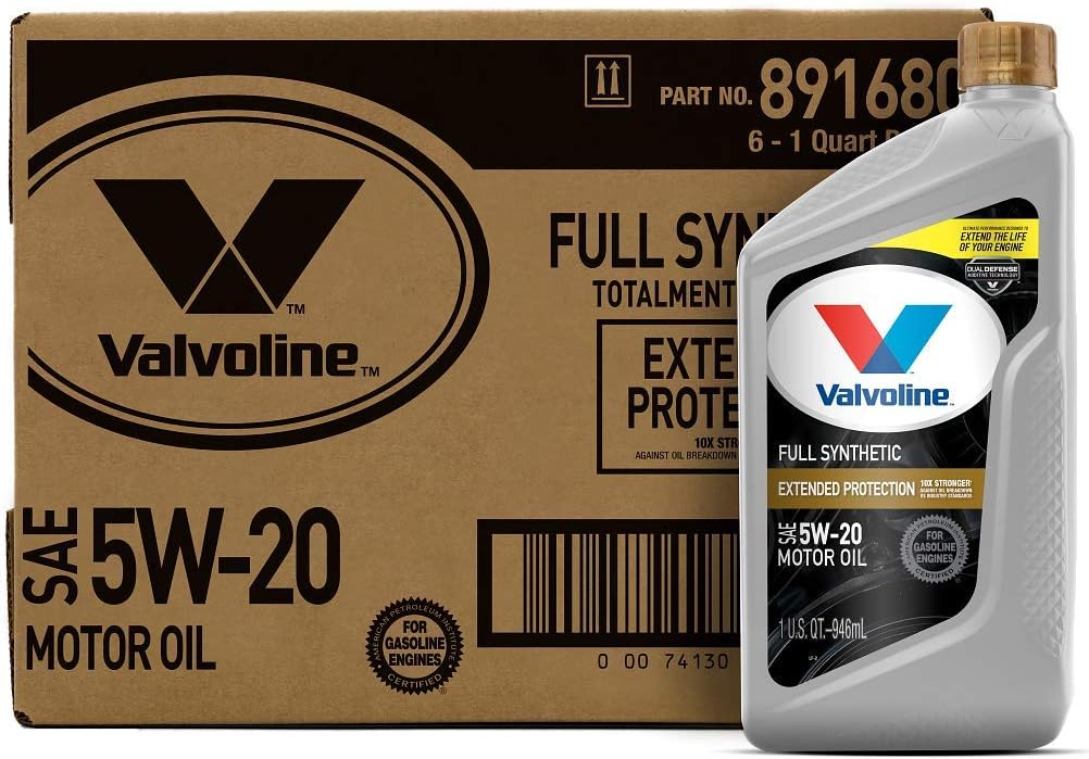 Full Synthetic Motor Oil SAE 5W-20 1 QT, Case of 6, Pack of 2 B745447