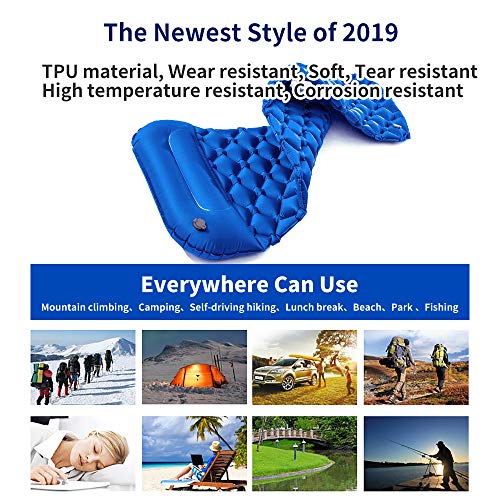 Inflatable Camping Sleeping Pad with Pillow V463552