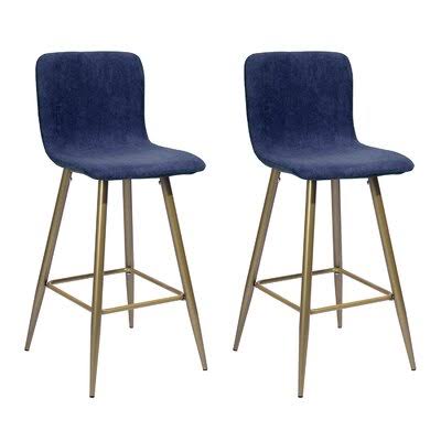 Dark Blue Gold Bar Stool R420